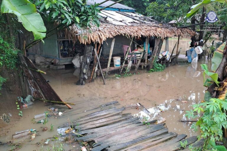 မူးမြို့နယ်တွင် မိုးသည်းထန်စွာရွာသွန်းပြီး ရေလွှမ်းမိုးမှုကြောင့် ကျေးရွာပေါင်း ၅၇ ရွာမှ နေအိမ် ၁၄ လုံး ရေထဲမျောပါ ပျက်စီး၊ စာသင်ကျောင်း ၁၈ ကျောင်း ပိတ်ပစ်လိုက်ရ