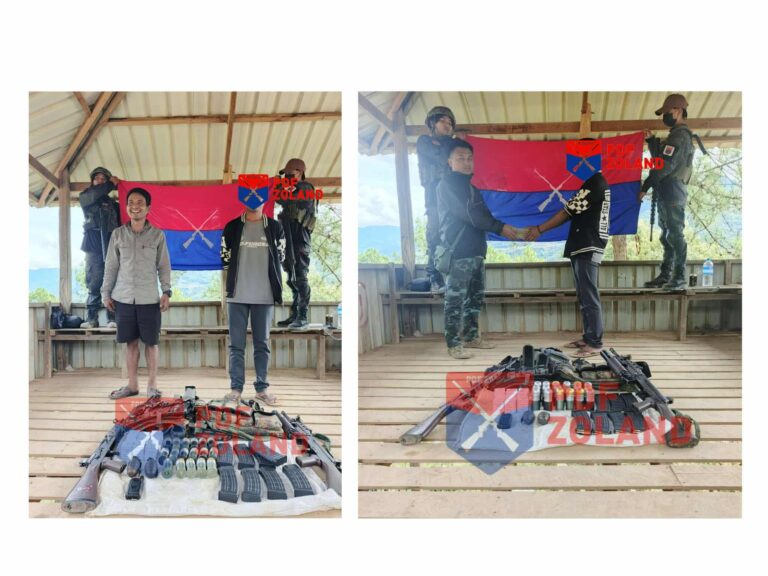 တီးတိန်မြို့အခြေစိုက် စစ်ကော်မရှင်လက်အောက်ခံ ခလရ ၂၆၉ တပ်ရင်းမှ တပ်ကြပ်တစ်ဦးအပါ အဝင် စစ်သား ၂ ဦး လက်နက်ခဲယမ်းများနှင့်အတူ အလင်းဝင်
