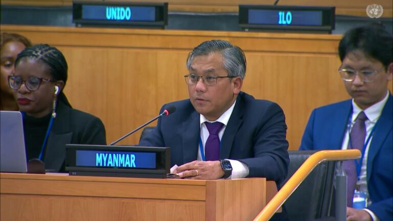 မြန်မာနိုင်ငံတွင် စစ်တပ်က တရားမဝင်အာဏာသိမ်းပြီးနောက် အဘက်ဘက်က ယိုယင်းကျဆင်း ပျက်စီးခဲ့ဟု ကုလသမဂ္ဂဆိုင်ရာ မြန်မာအမြဲတမ်းကိုယ်စားလှယ် သံအမတ်ကြီး ဦးကျော်မိုးထွန်း တင်ပြ